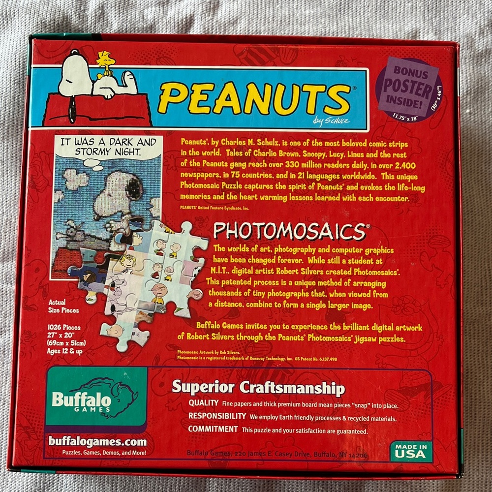 Buffalo Games Peanuts Photomosaics Puzzle - Red - Picture 2 of 3